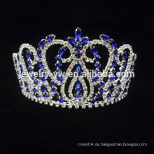 Großhandel blaue Kristall Tiara Haare Krone Kamm